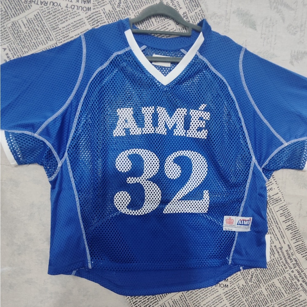 Aime Leon Dore Blue & White Mesh Jersey Tee